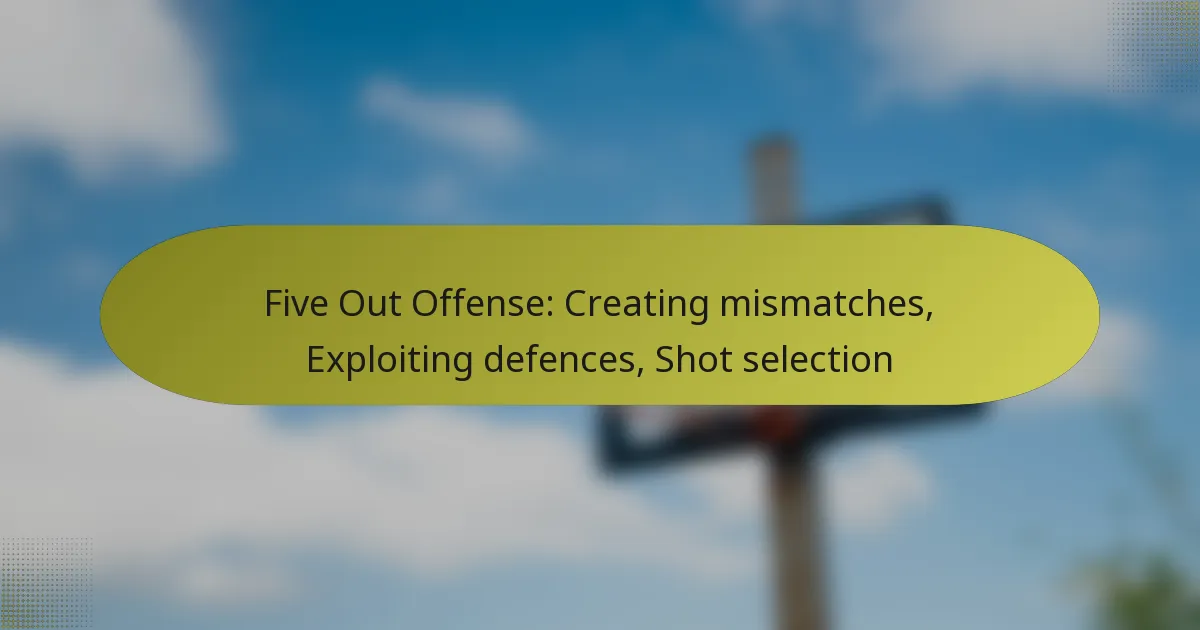 Five Out Offense: Creating mismatches, Exploiting defences, Shot selection