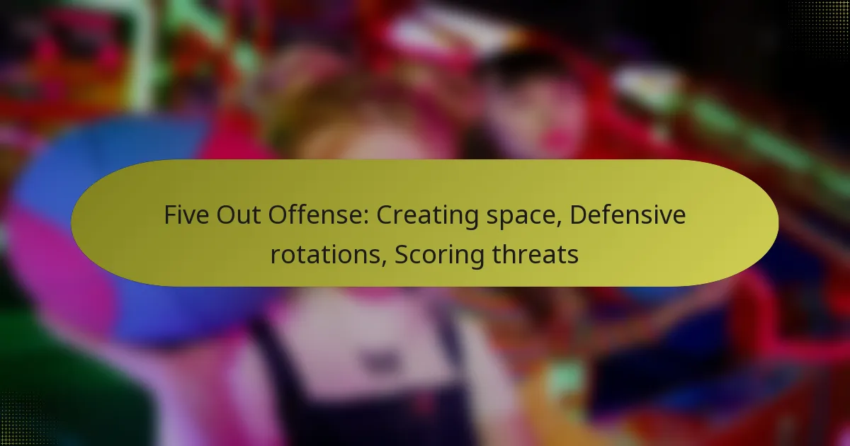 Five Out Offense: Creating space, Defensive rotations, Scoring threats