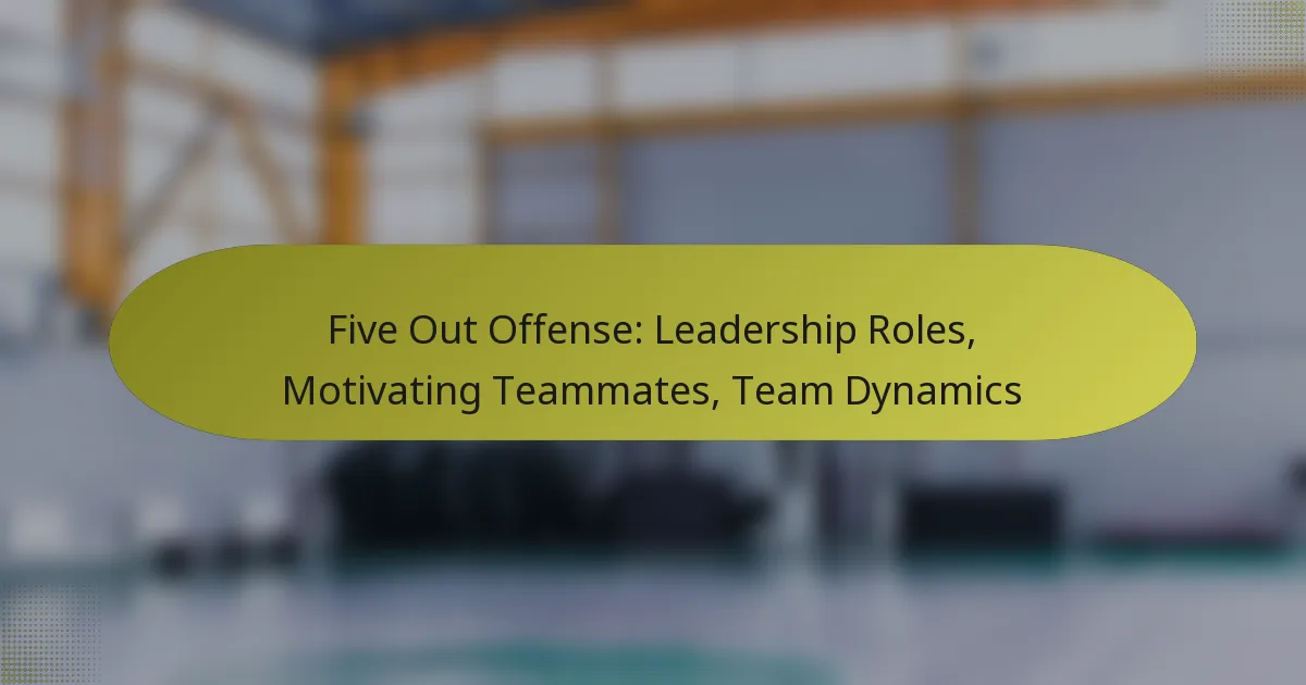 Five Out Offense: Leadership Roles, Motivating Teammates, Team Dynamics