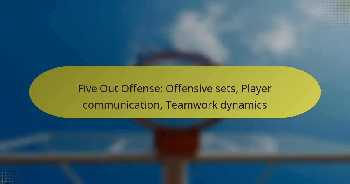 Five Out Offense: Offensive sets, Player communication, Teamwork dynamics