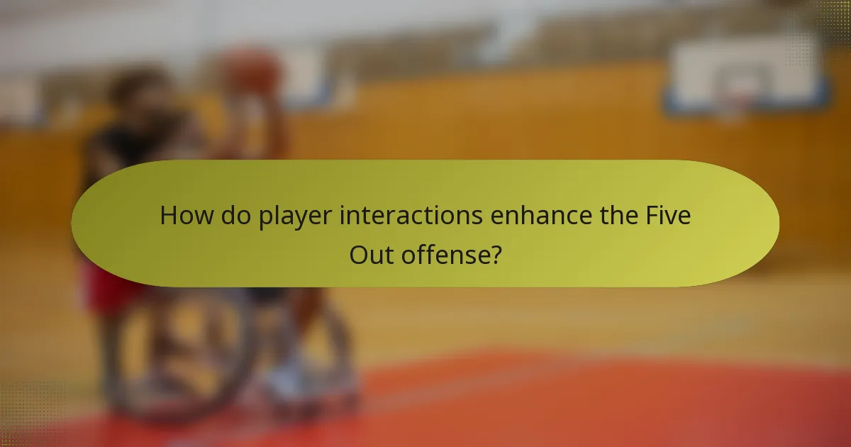 How do player interactions enhance the Five Out Offense?