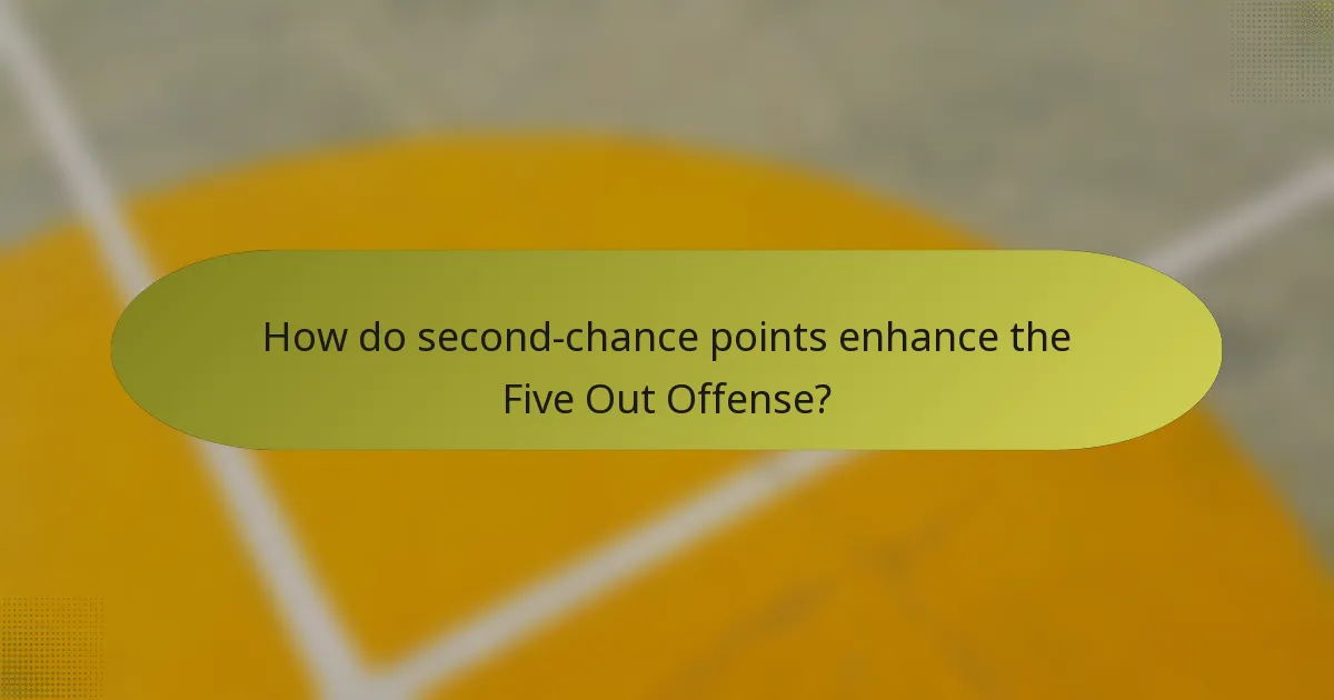 How do second-chance points enhance the Five Out Offense?