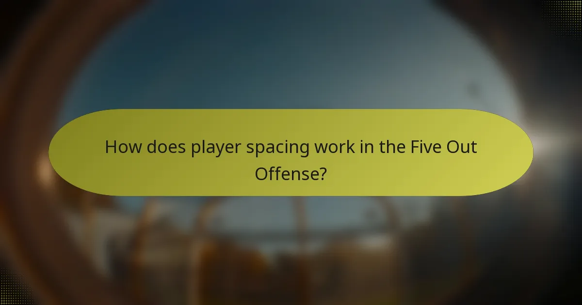 How does player spacing work in the Five Out Offense?