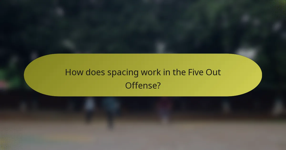How does spacing work in the five out offense?