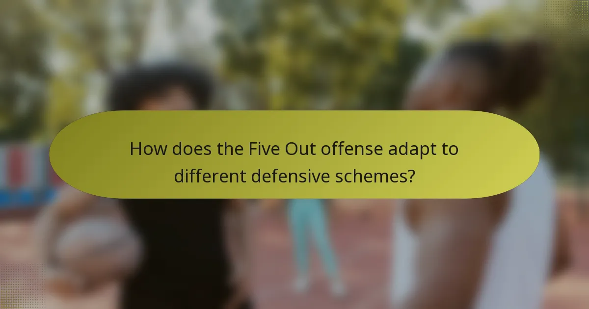 How does the Five Out offense adapt to different defensive schemes?