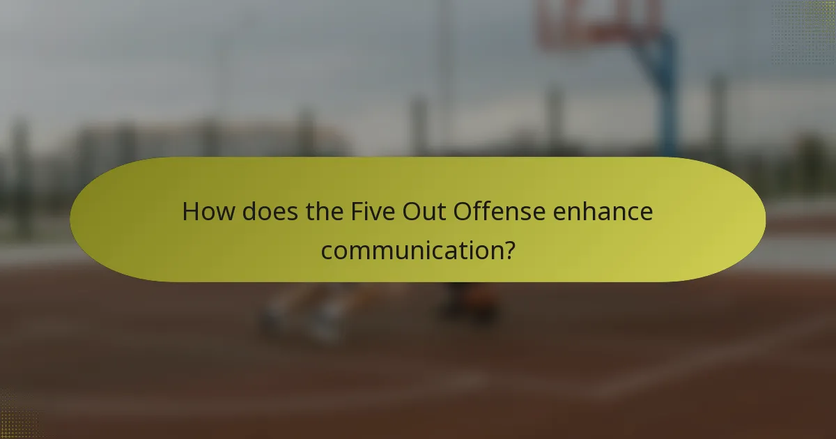 How does the Five Out Offense enhance communication?