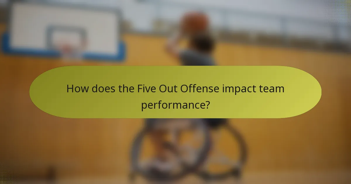 How does the Five Out Offense impact team performance?