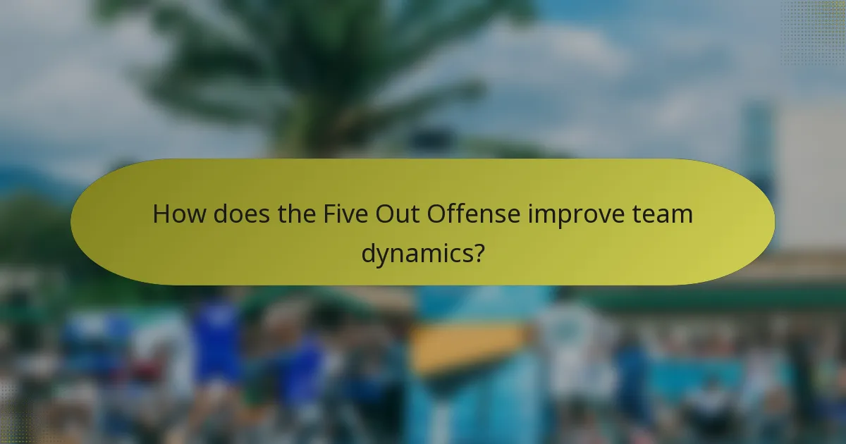 How does the Five Out Offense improve team dynamics?