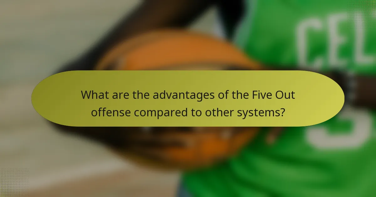 What are the advantages of the Five Out offense compared to other systems?