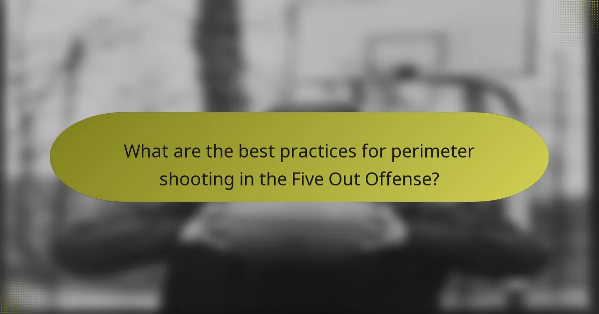 What are the best practices for perimeter shooting in the Five Out Offense?
