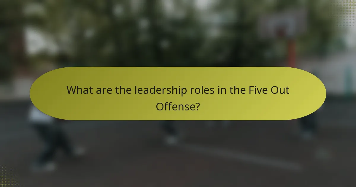 What are the leadership roles in the Five Out Offense?