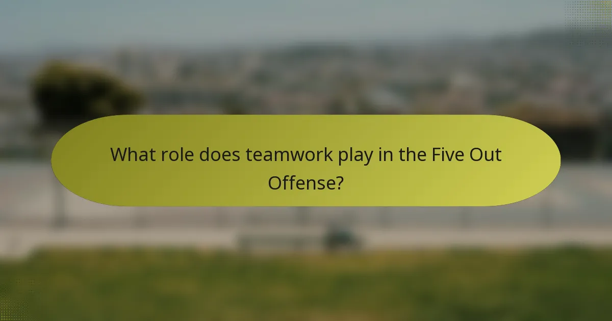 What role does teamwork play in the Five Out Offense?