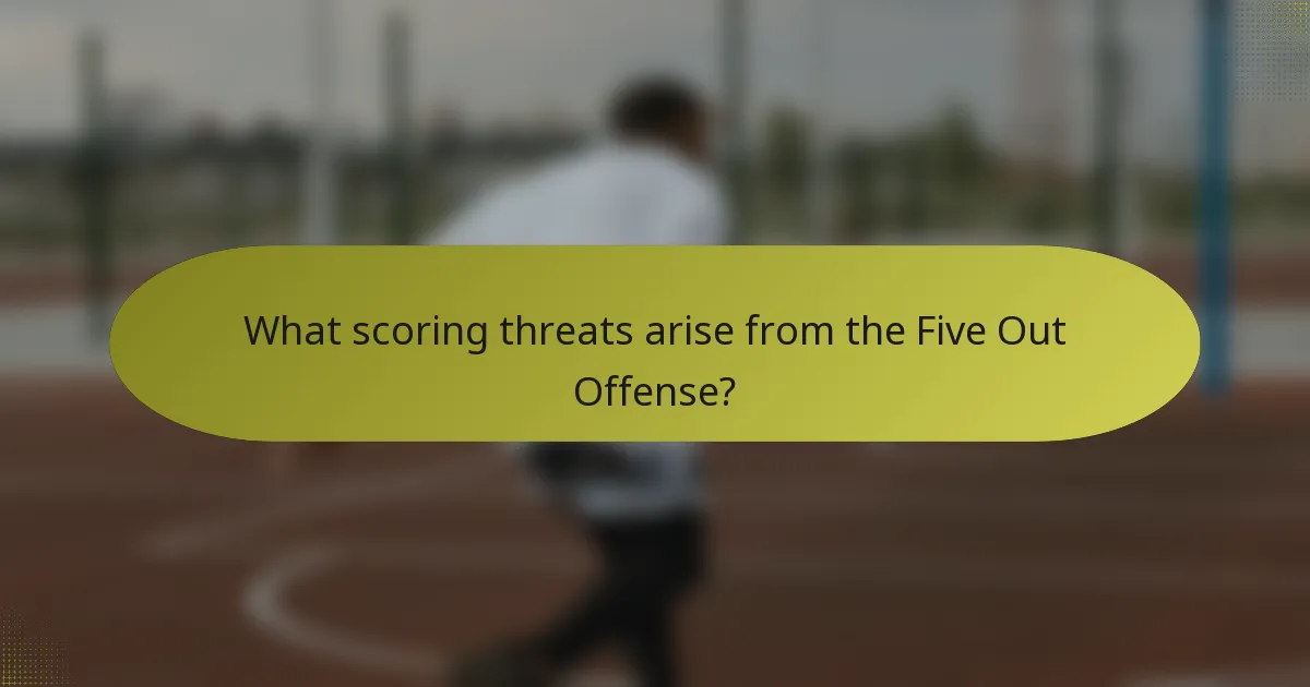 What scoring threats arise from the Five Out Offense?